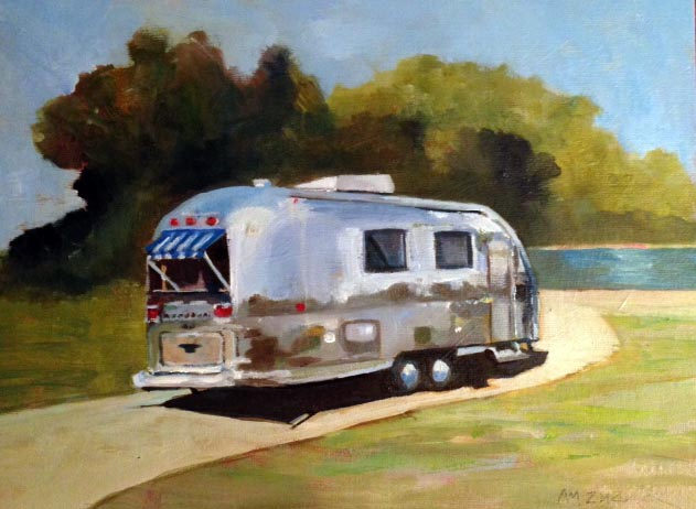 Airstream Dream (Giclee Print), Giclee print, 16 × 20 in — painting by Michele Zuzalek