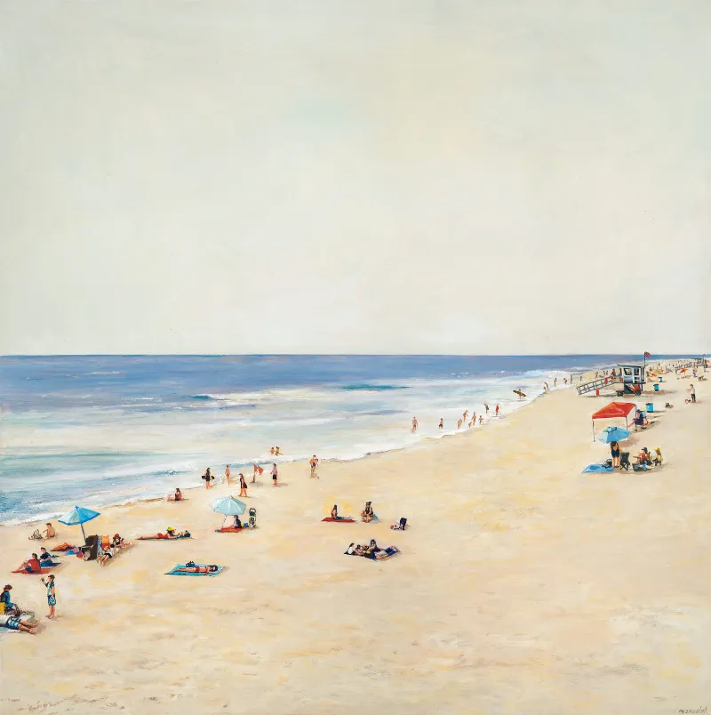 Always Remember, Oil on panel, 40 × 40 in — painting by Michele Zuzalek