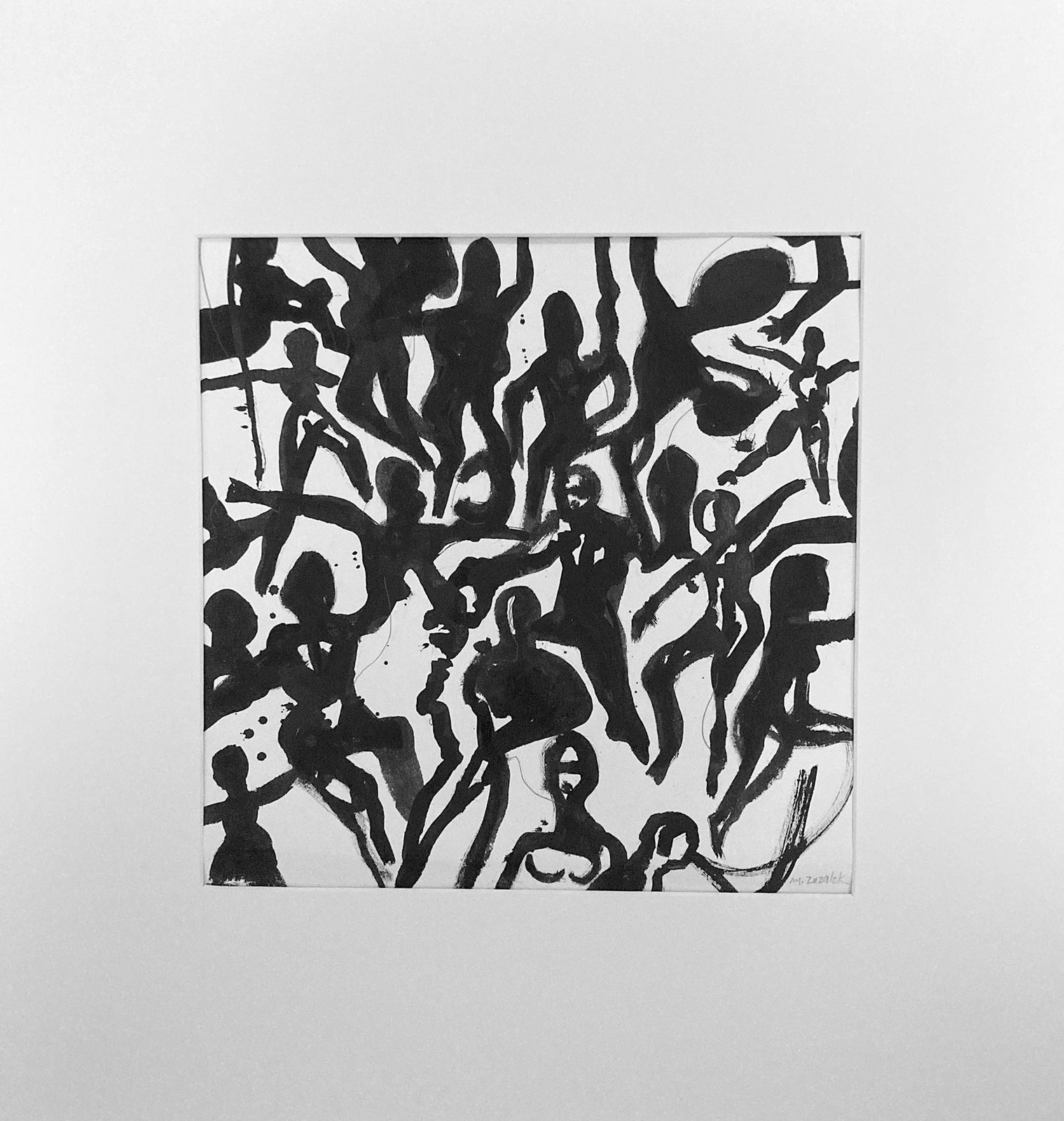 Become Your Chorus 2, Ink on paper, 11.5 × 11.5 in — work by Michele Zuzalek