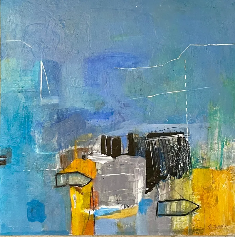 Docked — painting by Michele Zuzalek