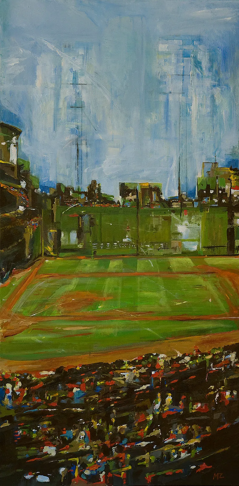 Fenway Park, Green Monster — painting by Michele Zuzalek
