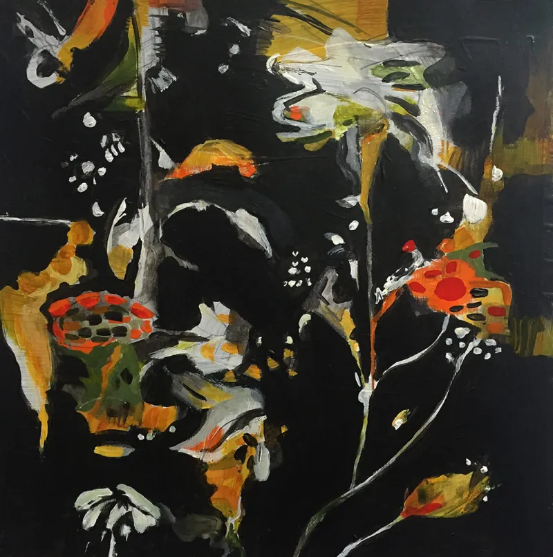 Fleurs Nocturne — painting by Michele Zuzalek
