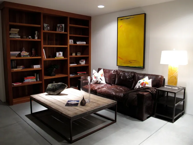 A Michele Zuzalek painting shown in a furnished room