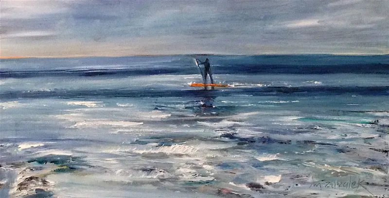 Morning Paddle — painting by Michele Zuzalek