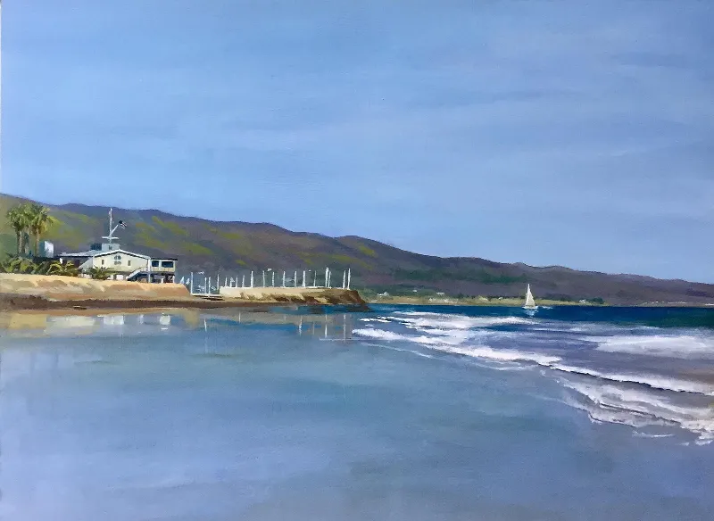Santa Barbara Yacht Club — painting by Michele Zuzalek
