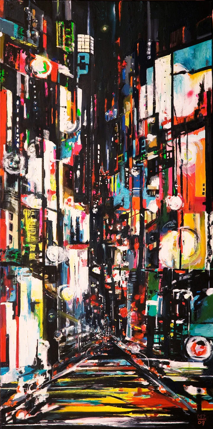 Tokyo Lights — painting by Michele Zuzalek