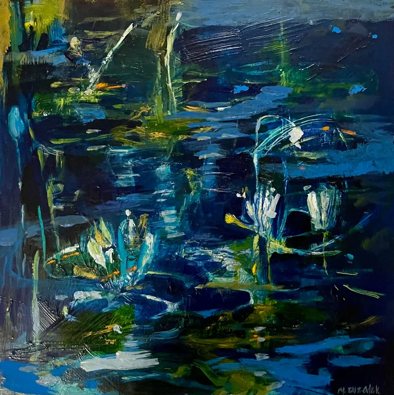 Under the Ringed Moon — painting by Michele Zuzalek